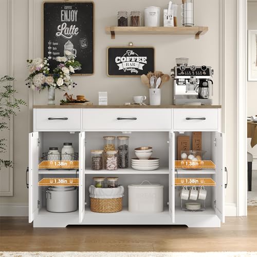 Ash Grey Buffet Sideboard Cabinet with Drawers H90720