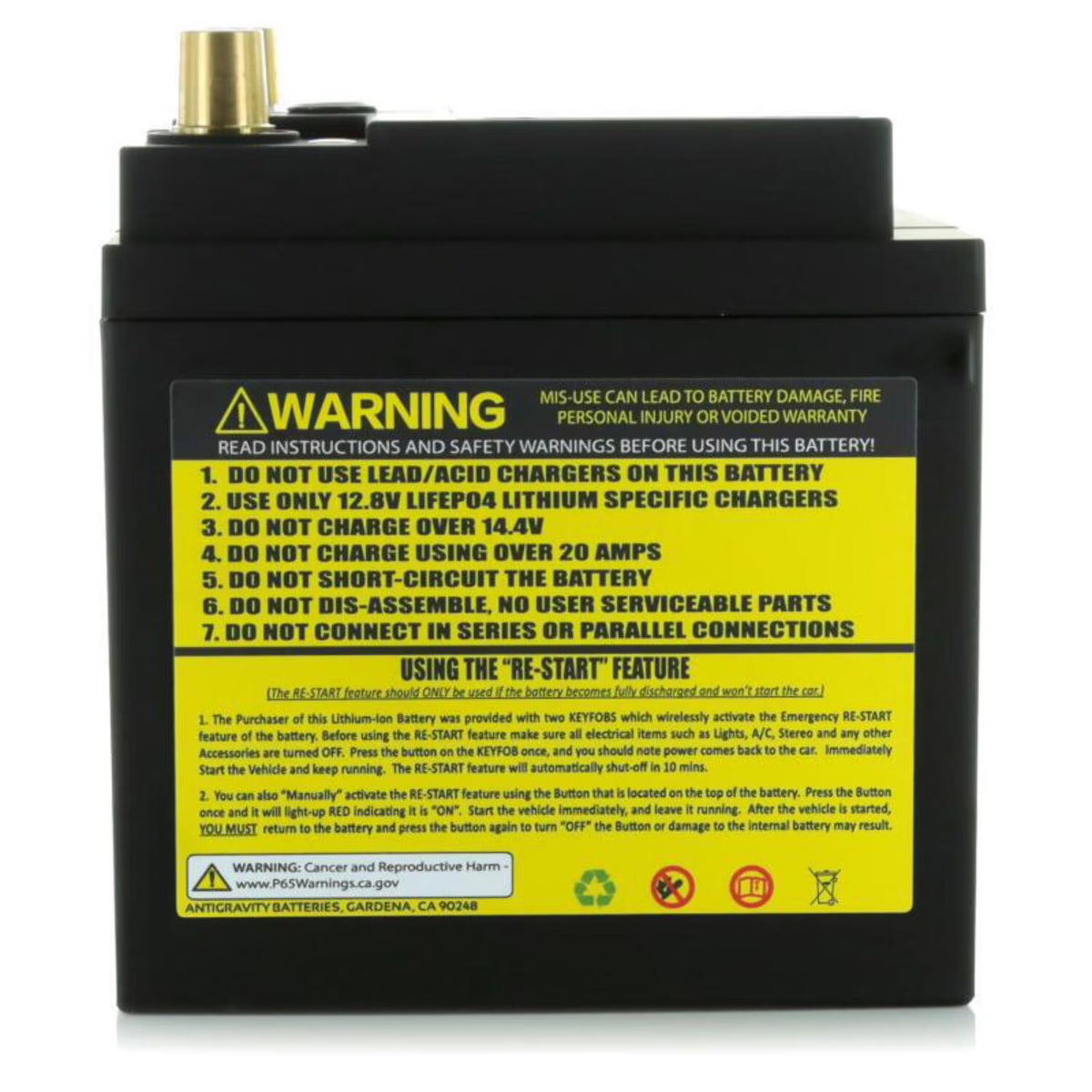 Antigravity H6/Group 48 Lithium Car Battery w/Re-Start J56080