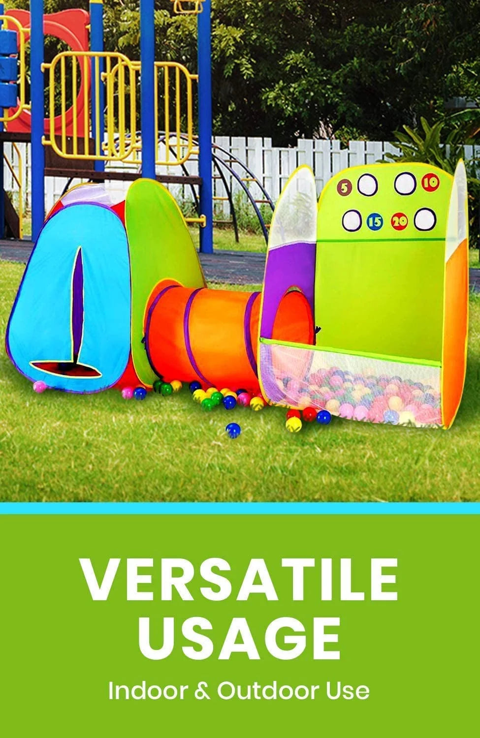 3 in 1 Play Tent Tunnel Set with 4 Balls W263