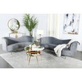 2-piece Upholstered Living Room Set Grey and Gold Q165428