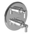 1/2x22 Round Thermostatic Trim Plate with Handle Weathered Brass Z46496
