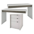 Dual Reversible Writing Desks with File Cabinet Q770