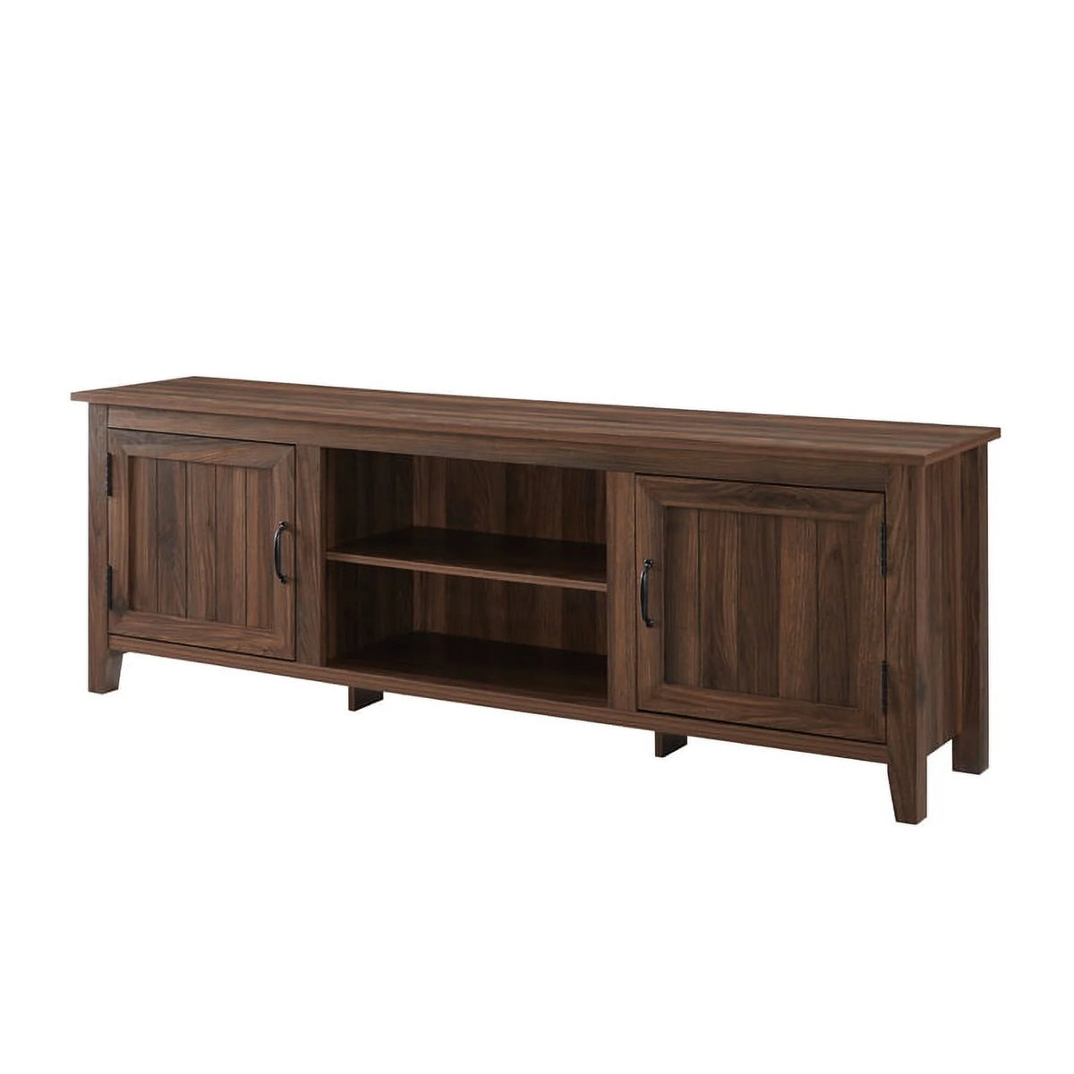 Simple Modern Wood TV Stand up to 78" Dark Walnut R455669