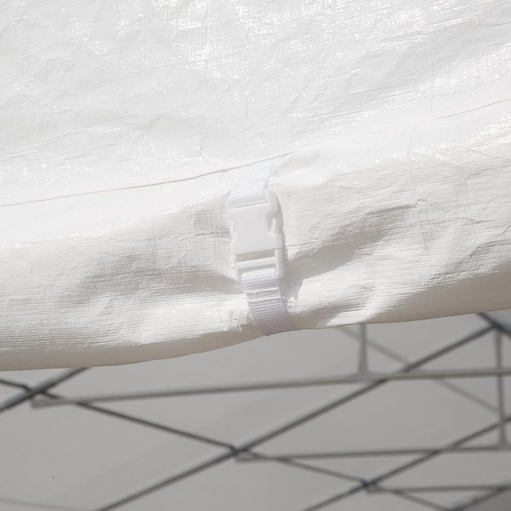 White Heavy Duty Carport Canopy with Removable Sidewalls and Windows C854