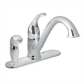 Chrome Single-Handle Kitchen Faucet with Side Spray A8971