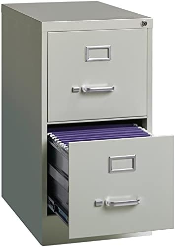 Light Gray Metal 2 Drawer Vertical File Cabinet S455
