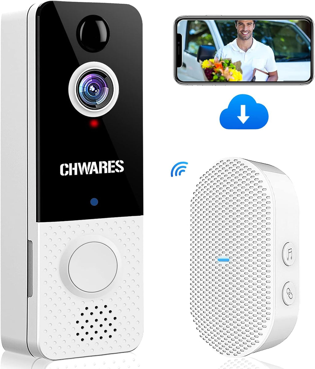 Wireless Video Doorbell Camera 1080p HD Pack of 2 F651057