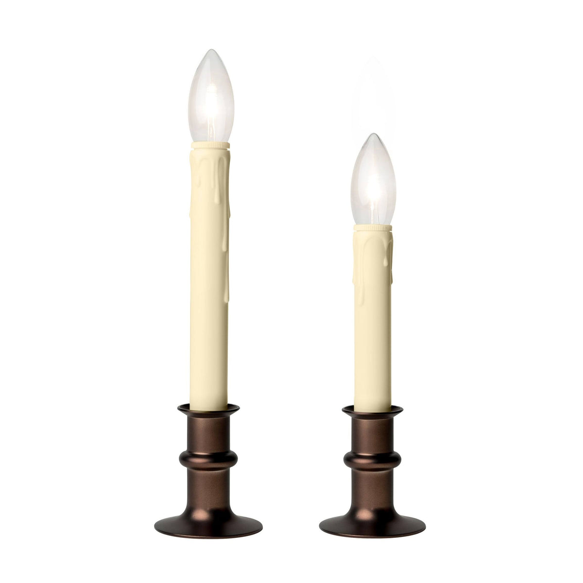 Brushed Nickel LED Adjustable Base Candle 4-Pack Q13358