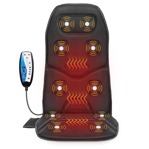Massage Seat Cushion with Heat 10 Motors Vibration Chair Pad W186