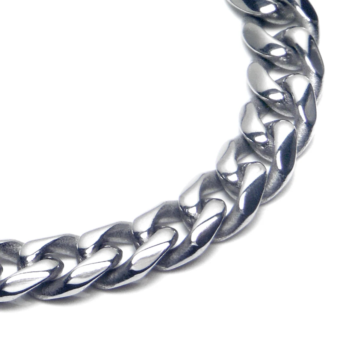 Titanium 7MM Curb Chain Link Necklace 20" W413