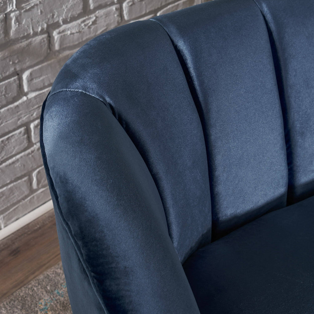 Modern Velvet Club Chairs, Set of 2, Cobalt Blue U144