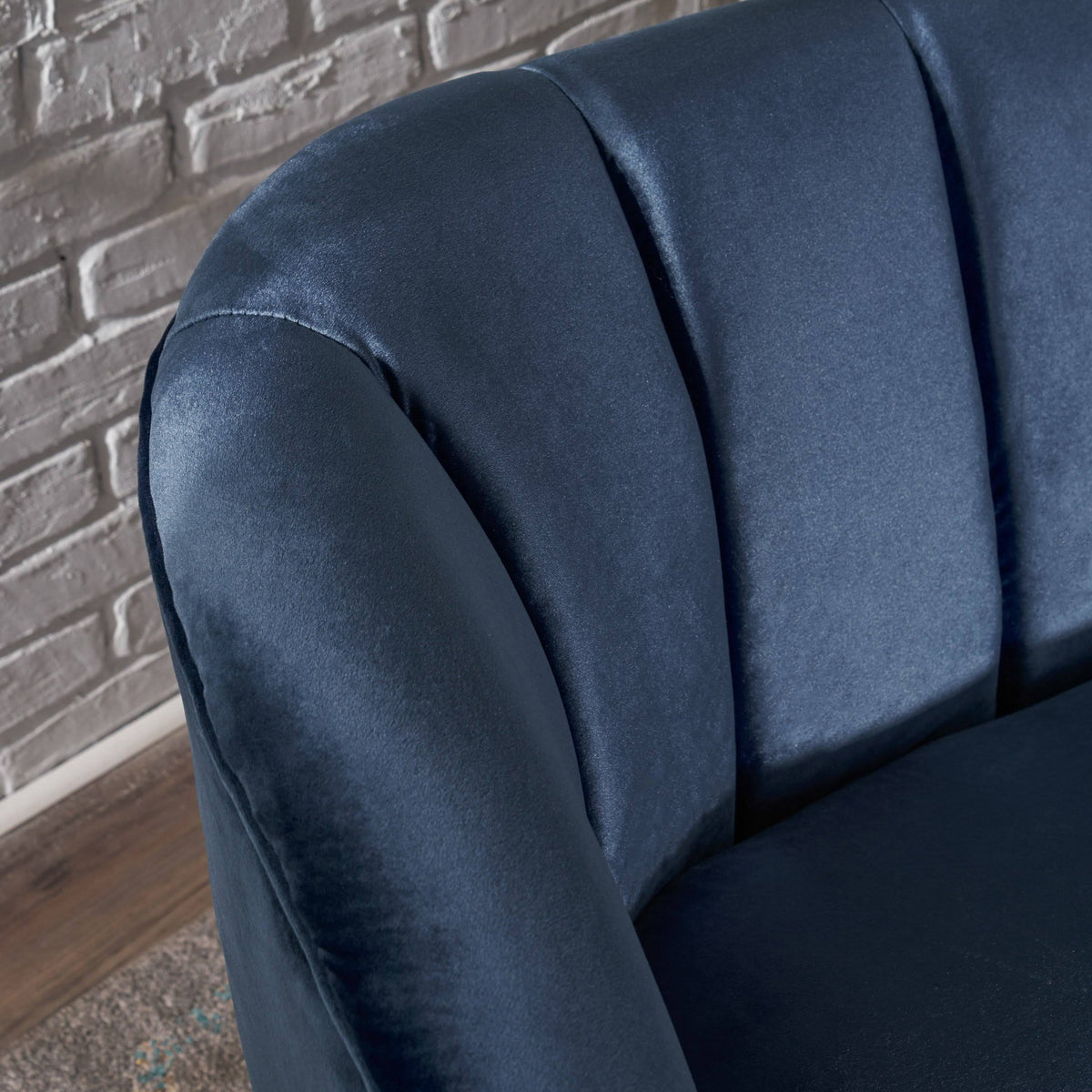Modern Velvet Club Chairs, Set of 2, Cobalt Blue U144