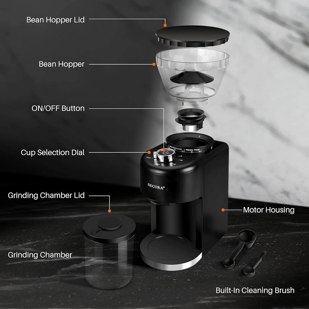 Open Box Conical Burr Coffee Grinder X716