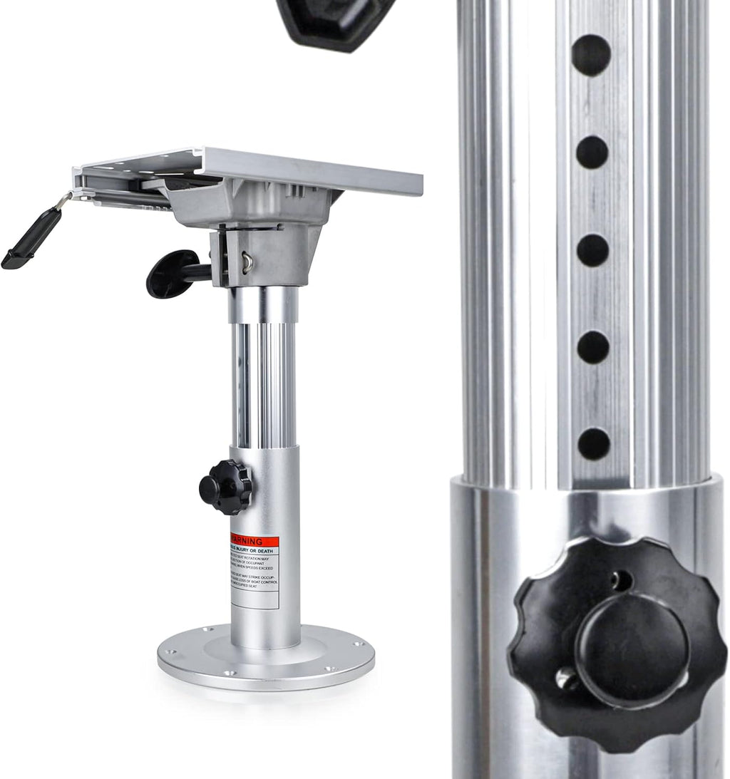 Adjustable Aluminum Marine Boat Seat Pedestal with Slide D264352