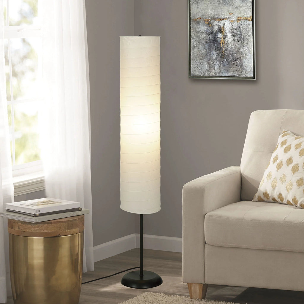 Black Rice Paper Shade Floor Lamp H918150