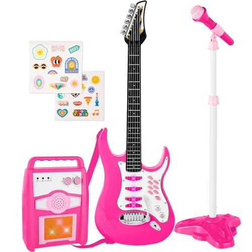 Blue Kids Electric Musical Guitar Play Set with Microphone and Amp A75526