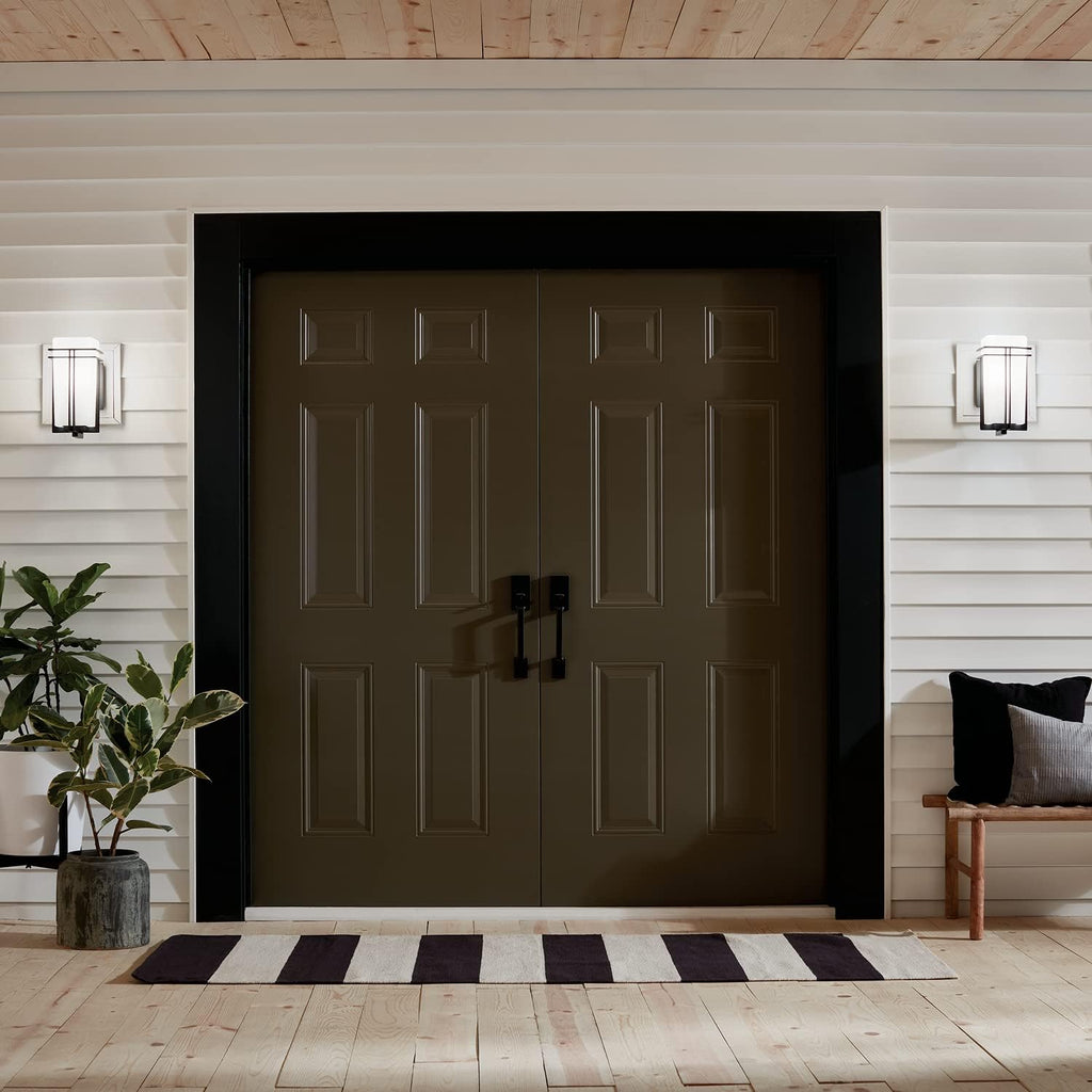 1 Light Black Outdoor Wall Light J3319