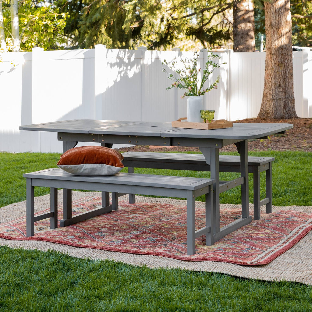 Dark Brown Acacia 3-Piece Patio Dining Set J10067