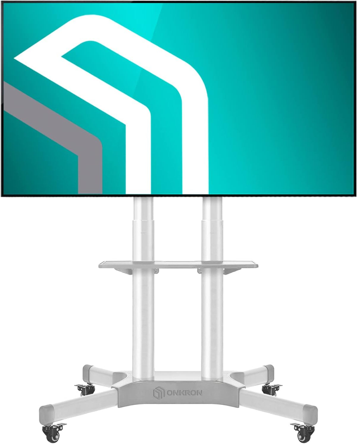 Mobile TV Stand for 40 to 65 Inch TV with Wheels Shelves N944966