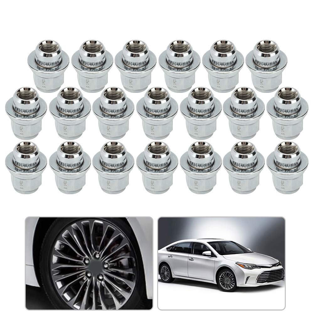 Silver Steel Wheel Nut 20 Pieces D179