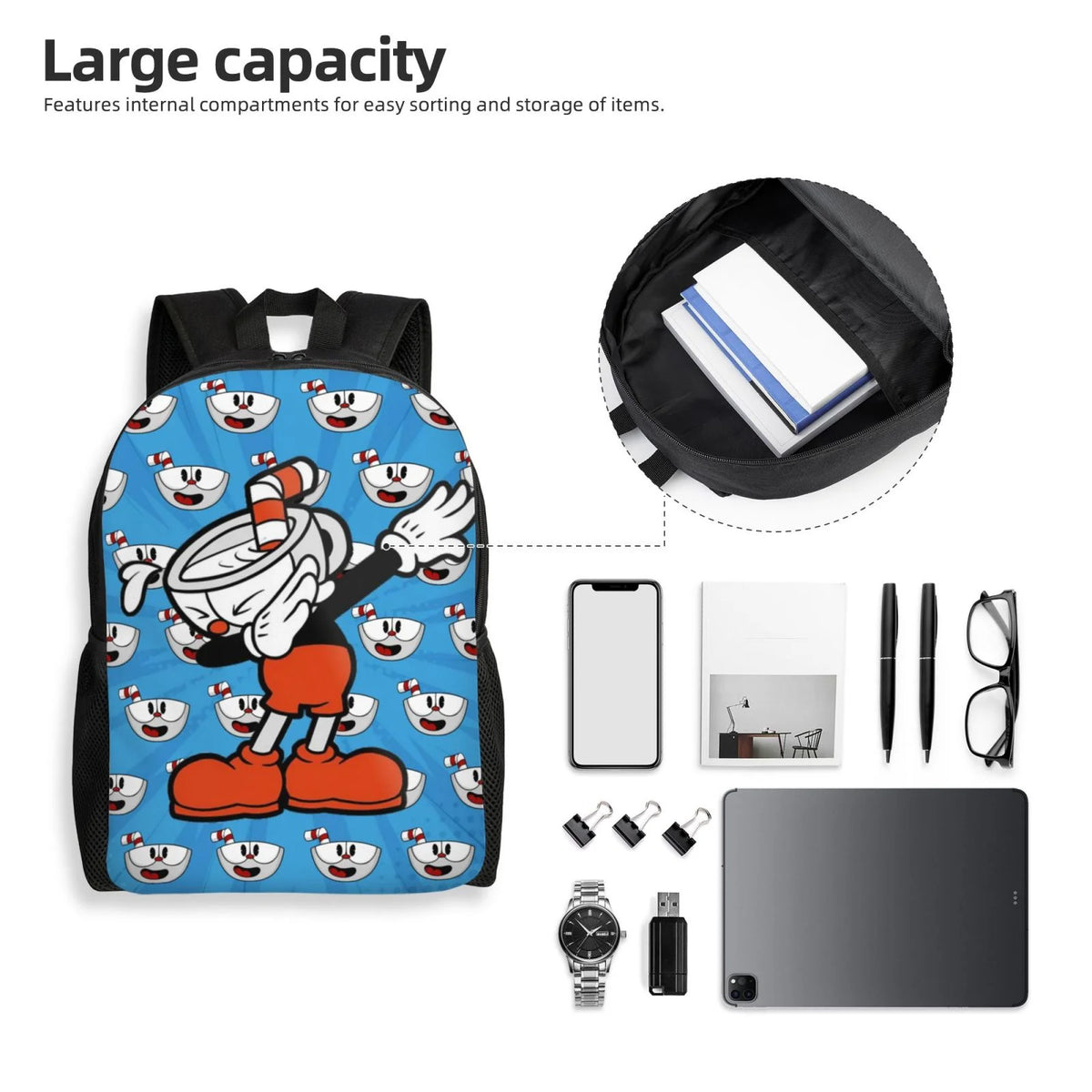 Lightweight Unisex Daypack Backpack J18531