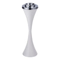 Steel Vintage Floor Standing Cigar Ashtray with Lid White V577