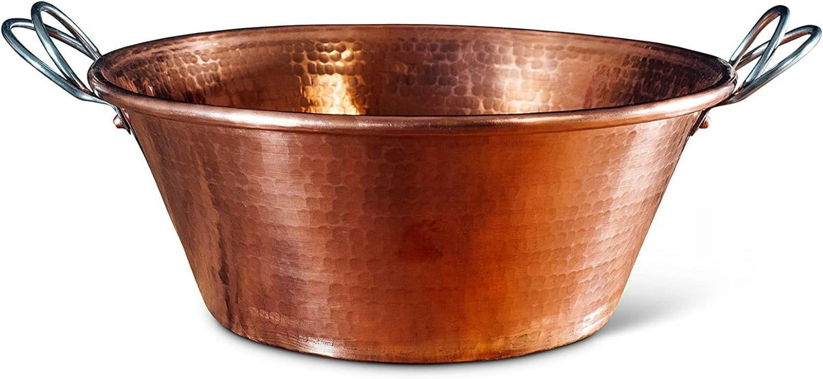 4 Qt 12 In Solid Copper Hand Hammered Jam Pan G356155
