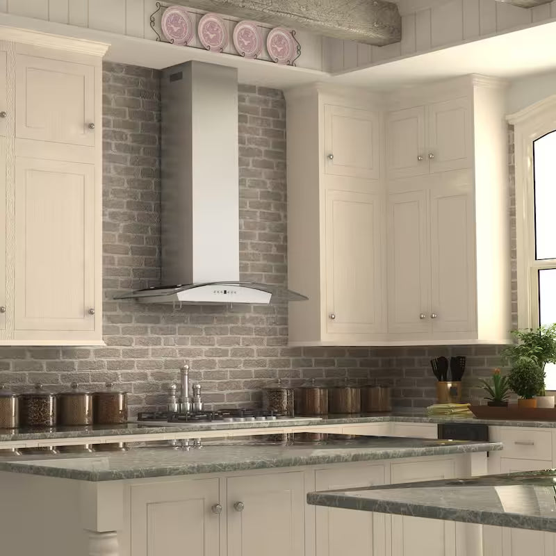 36 in. 400 CFM Convertible Wall Mount Range Hood in Stainless Steel Q583