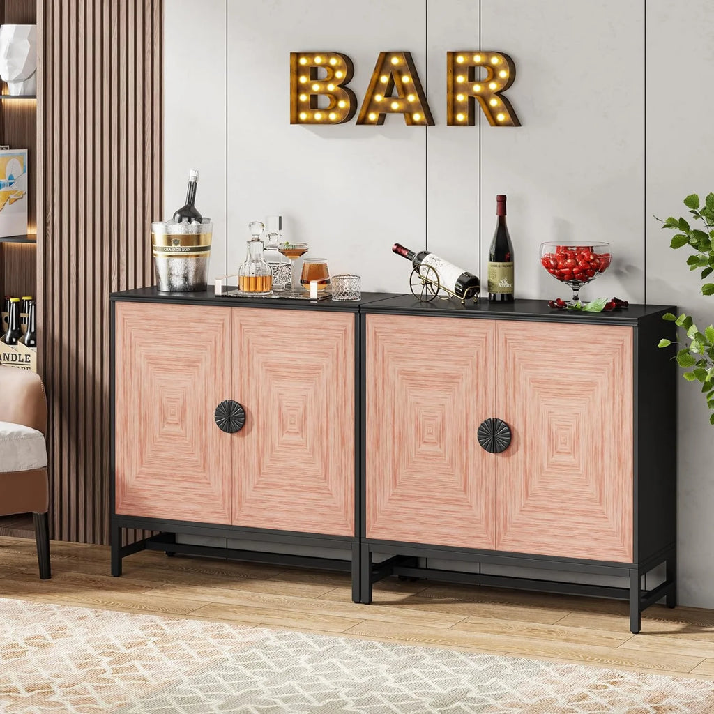 Set of 2 Kitchen Sideboard Buffet Server B609284