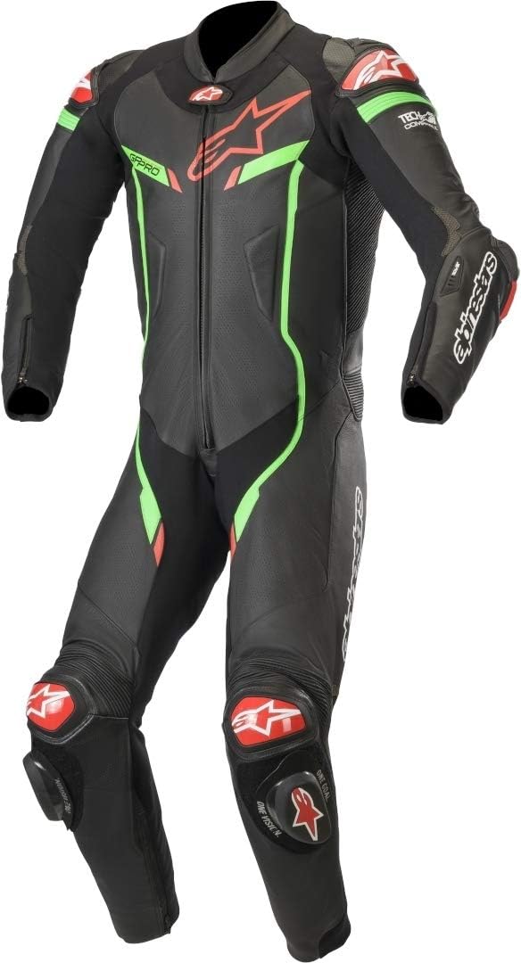 Black/Camo/Red Leather Motorcycle Riding Suit C24756