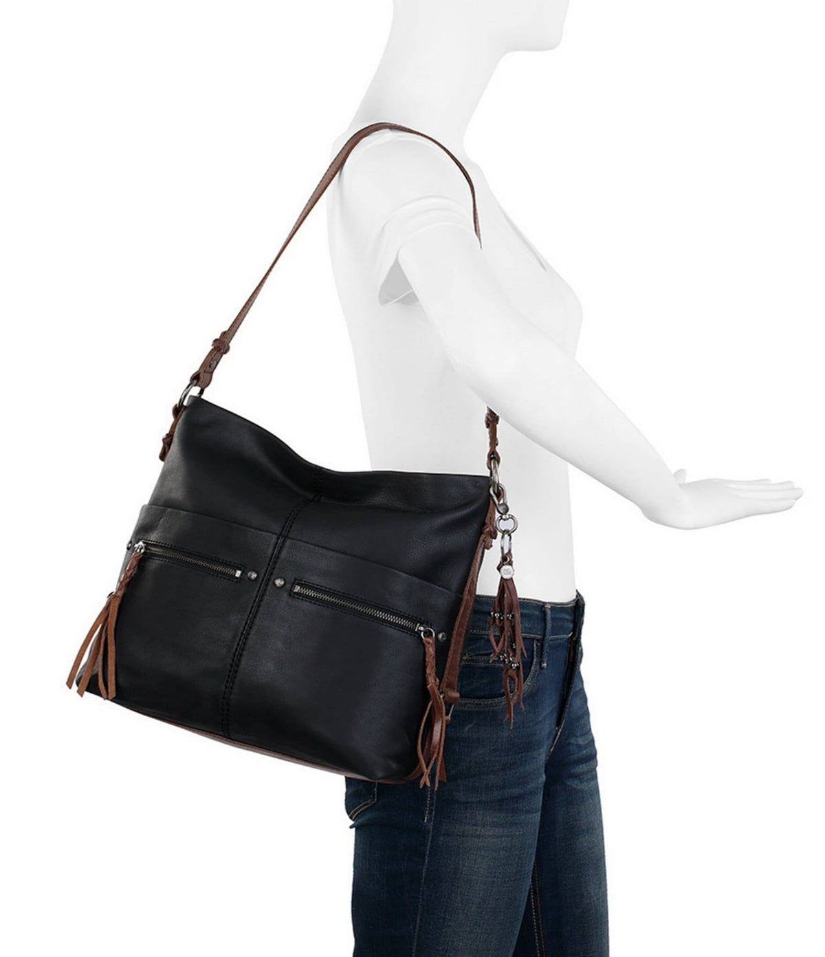 Stone Leather Bucket Bag A42567