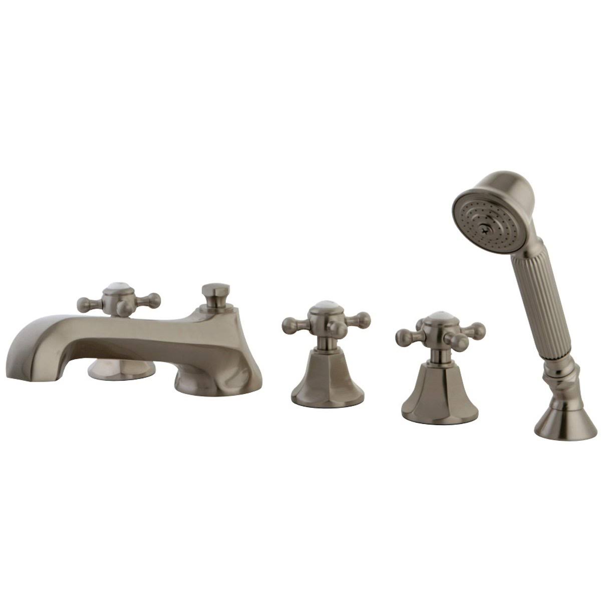 Polished Brass Roman Tub Filler with Hand Shower F553