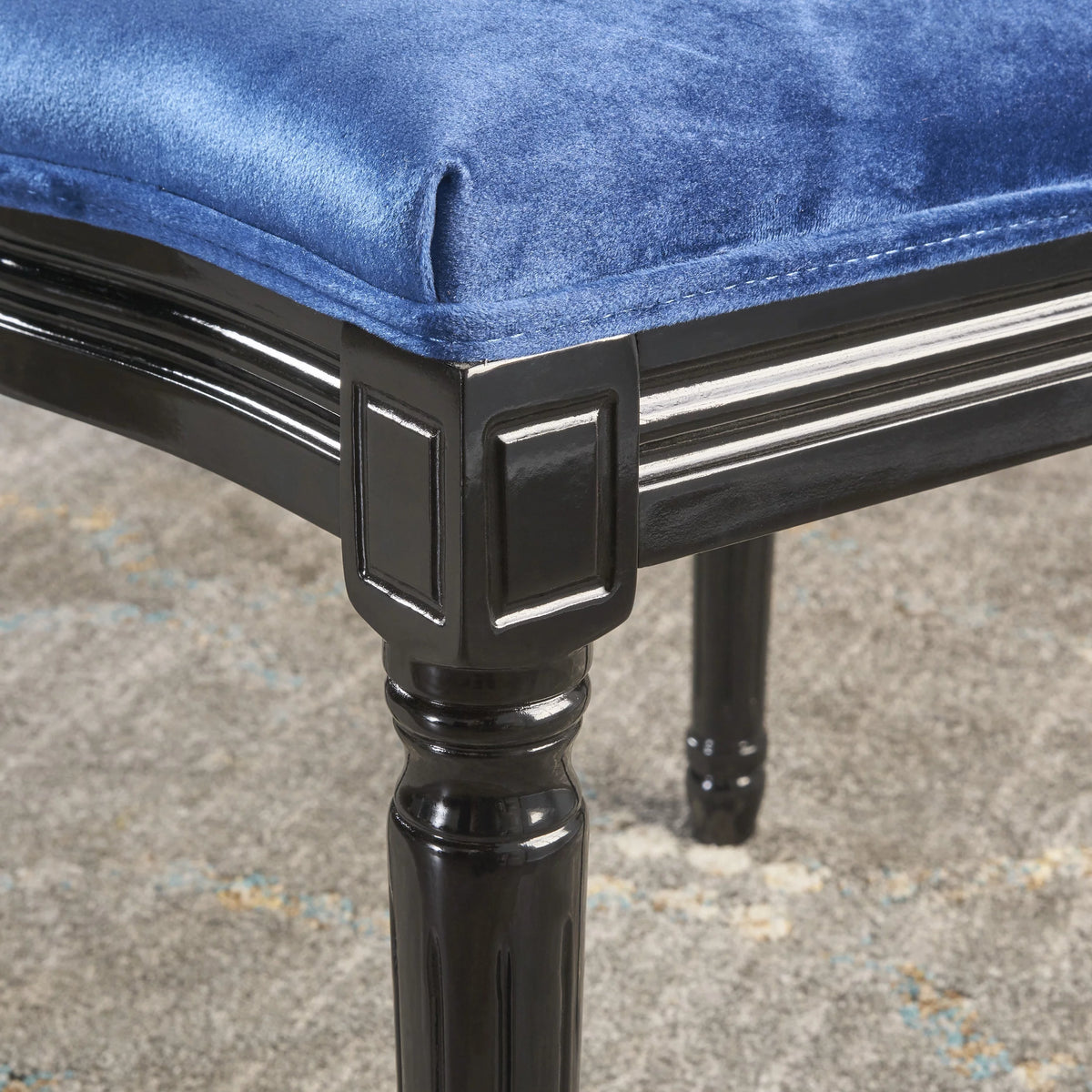 Navy Blue Velvet Dining Chairs Set of 2 T804603