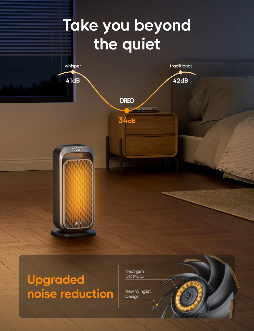 Portable Electric Ceramic Space Heater with Remote F79496