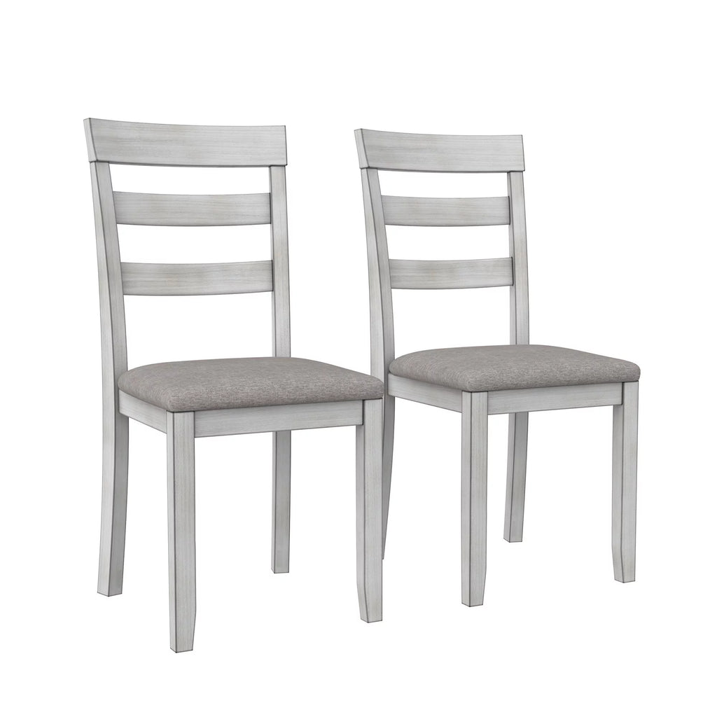 3-Piece Drop Leaf Wood Dining Set with Round Table and 2 Chairs W11561