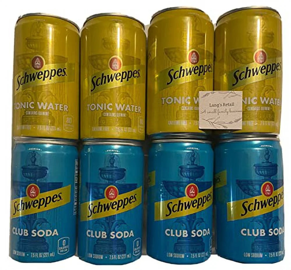 Tonic Water and Club Soda Mini Cans, Pack of 8 F76015