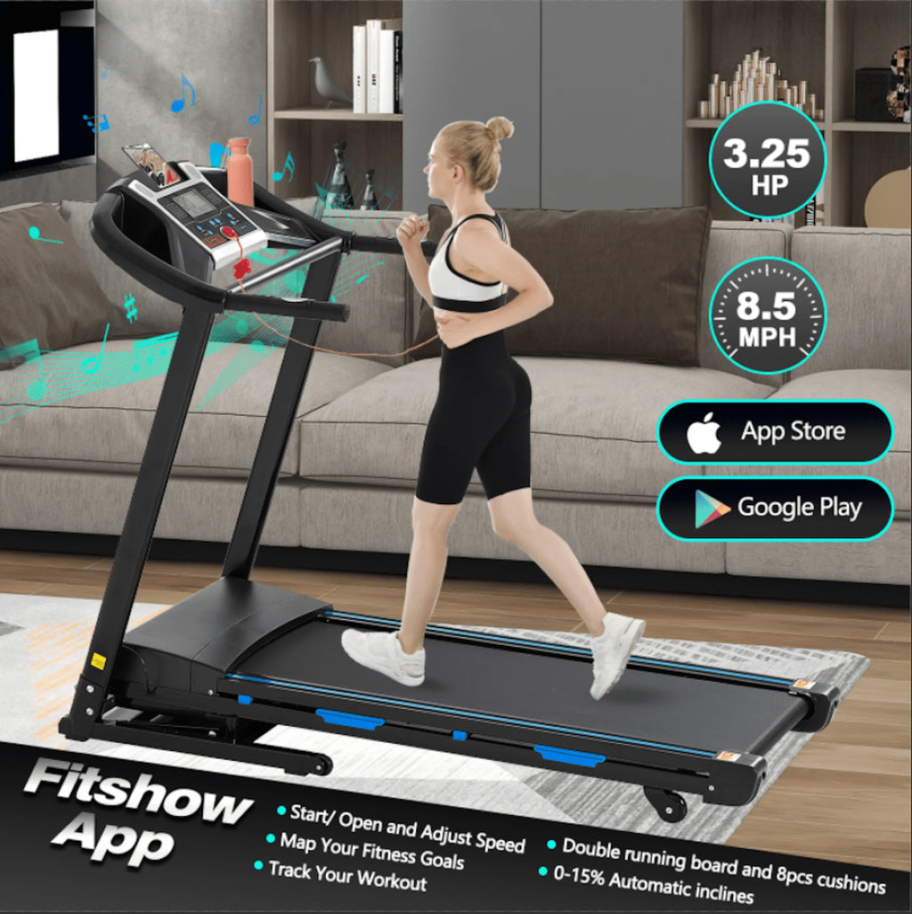 Electric Folding Treadmill 3.25 HP with LCD Display O6991