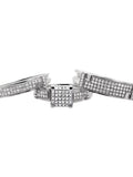 10K White Gold Diamond Trio Engagement Ring 0.50 Ct S96015