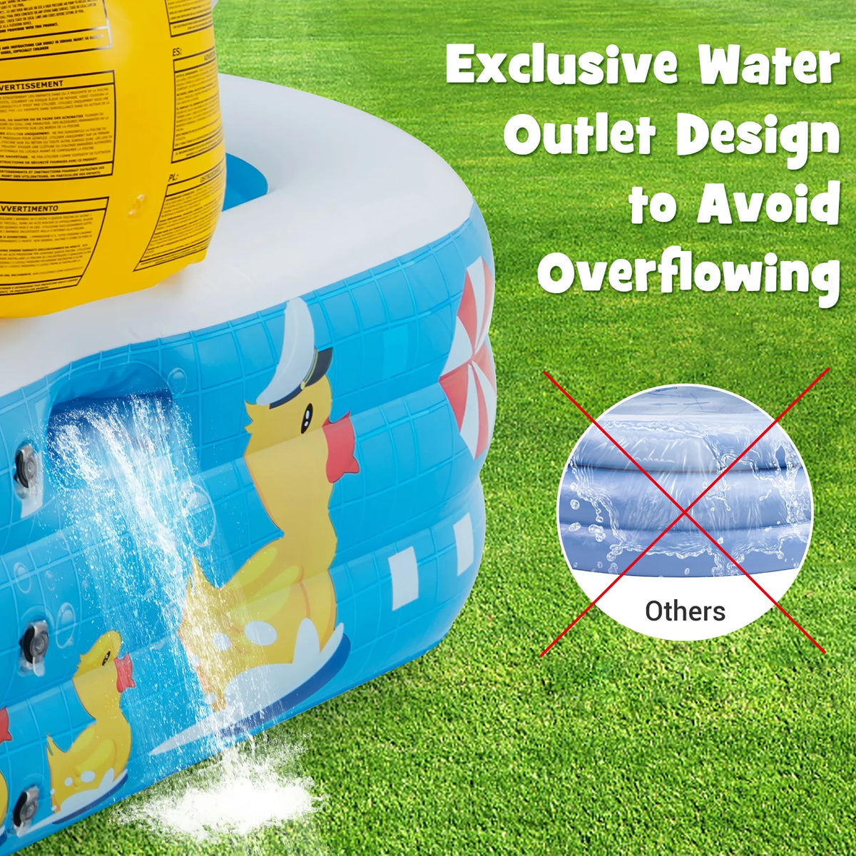 Inflatable Swimming Pool with Sprinkler D598