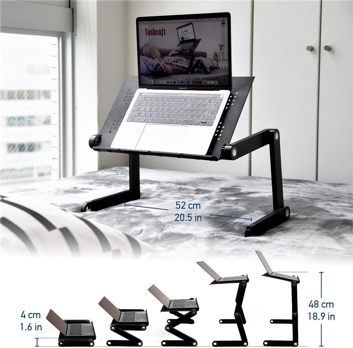 Black Pack of 2 Folding Laptop Table Q156