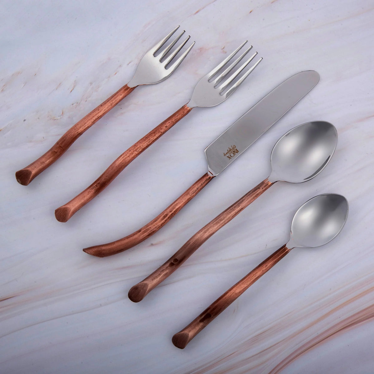 Antique Copper 20 Pcs. Flatware Set M490850