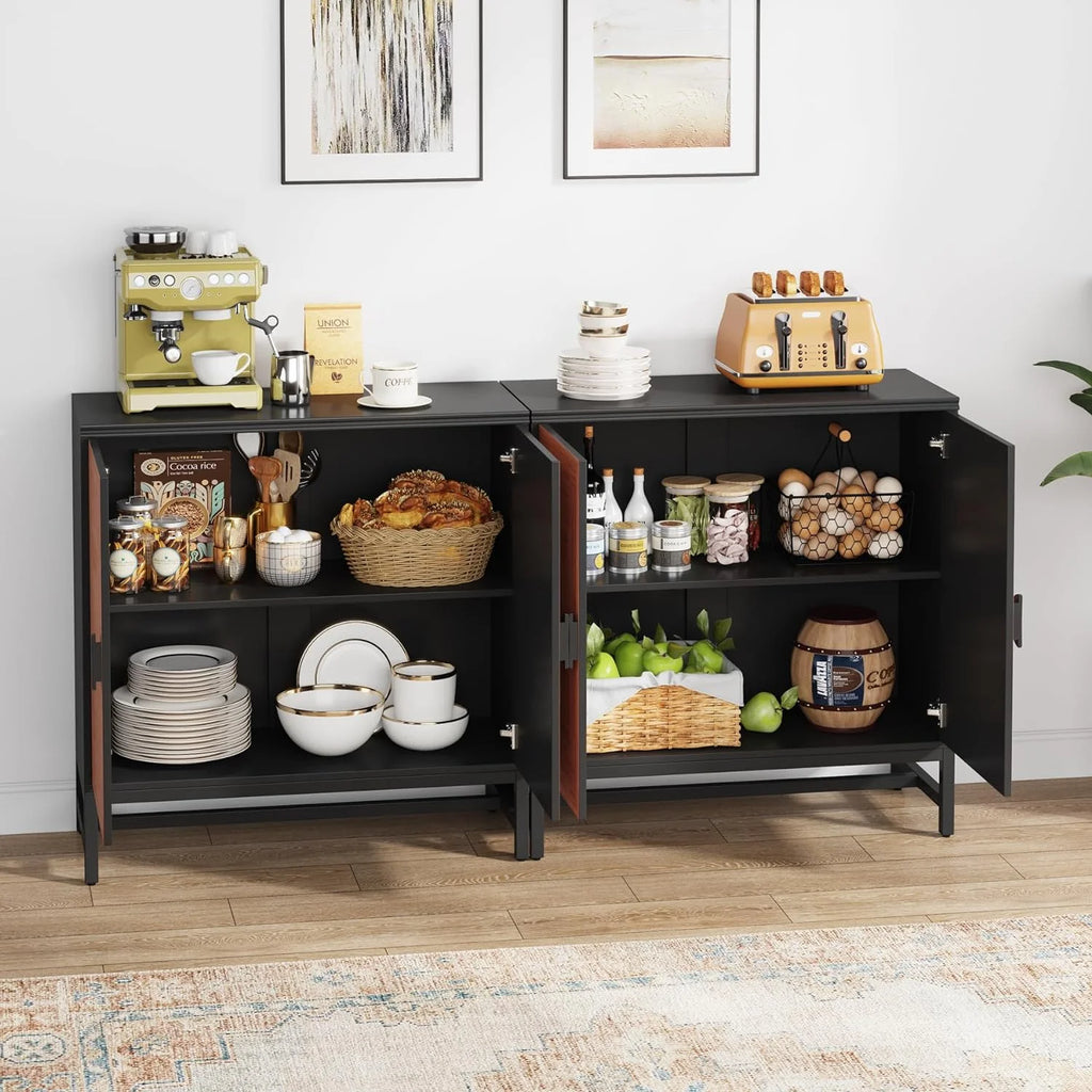 Set of 2 Kitchen Sideboard Buffet Server B609284