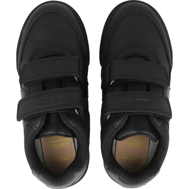 Black Smooth Leather School Shoes M5902