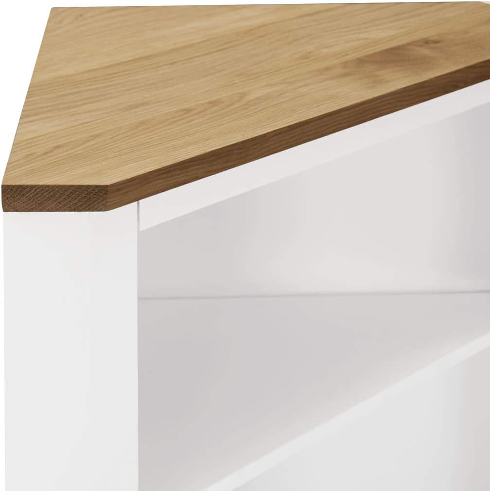 Corner Cabinet with 3 Shelves Solid Oak Wood C805