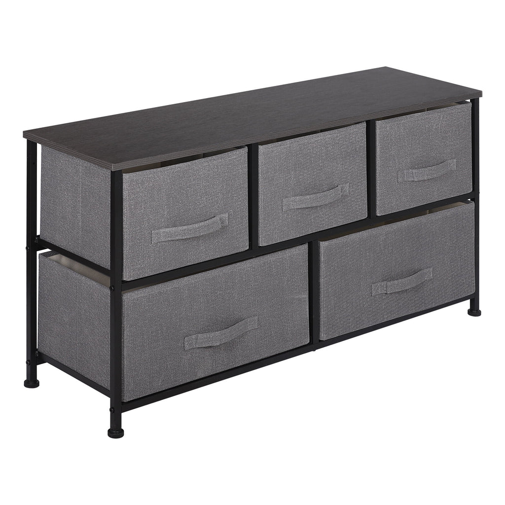 5 Drawers Fabric Dresser Storage Tower C136237