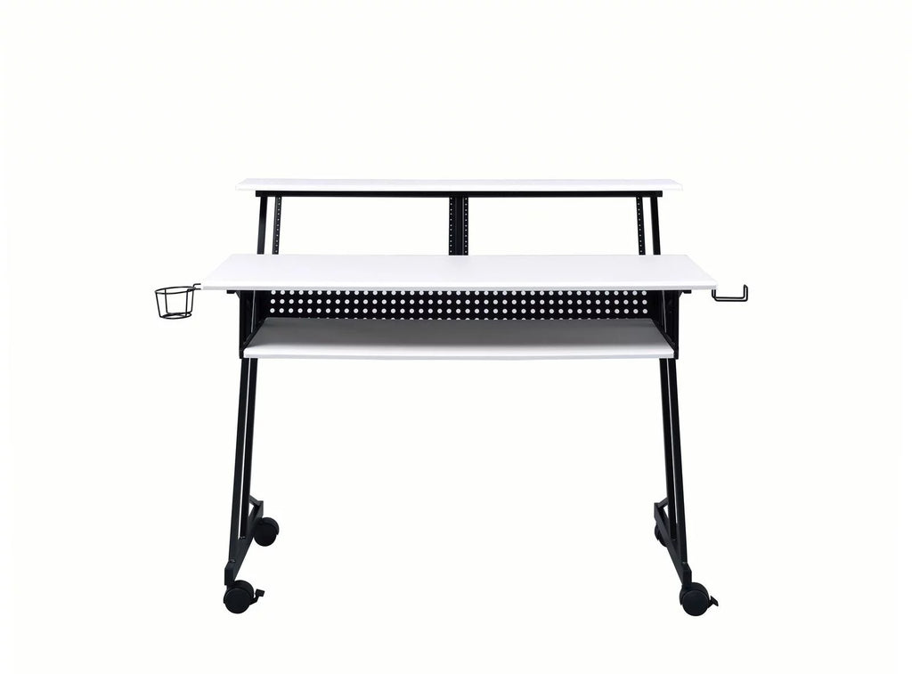 White & Black Computer Desk E57947