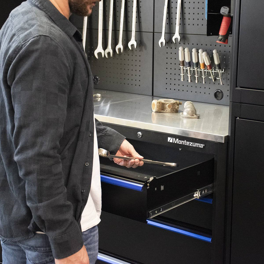 4-Drawer Base Cabinet with Stainless Steel Worktop F48013