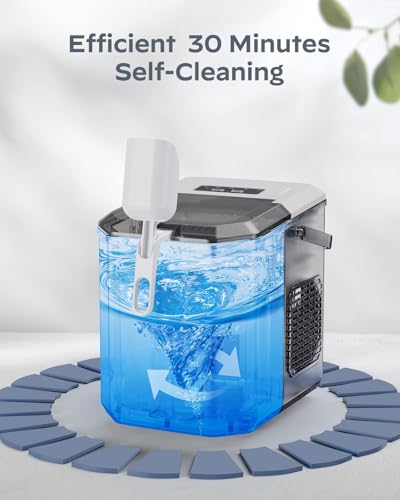 Portable Countertop Ice Maker with Carry Handle and Scoop H39781