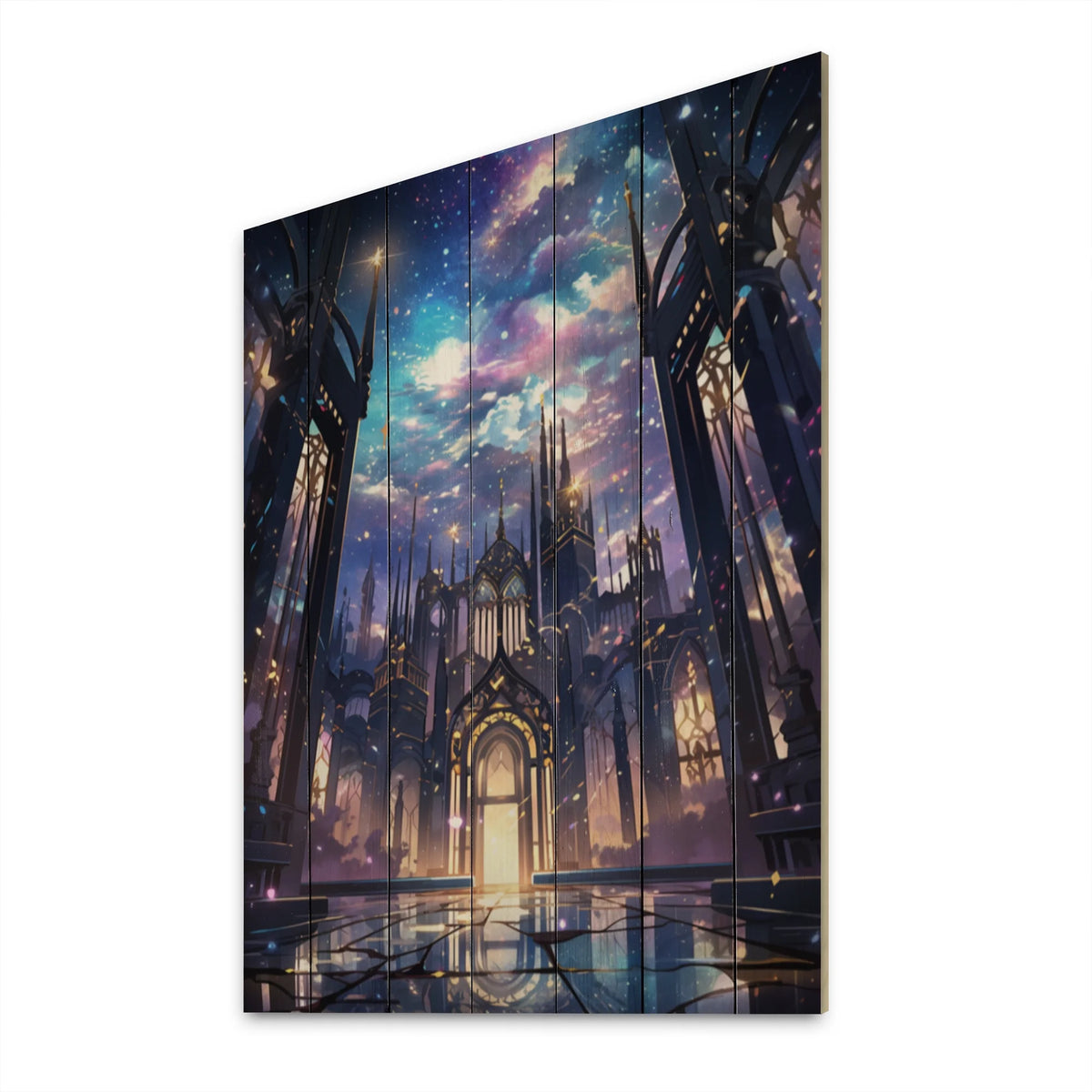 Natural Pine Wood Castles Print R30853