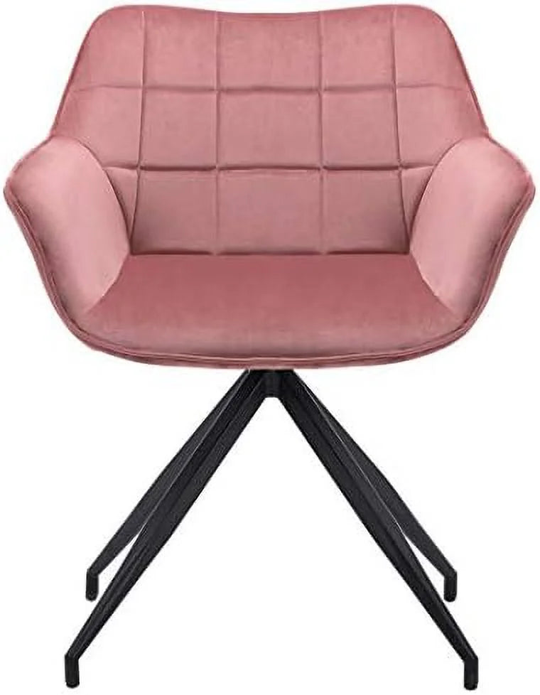 Pink Velvet Accent Dining Arm Chair Z22203